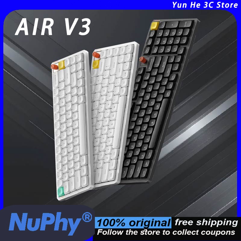 Keyboard Gaming Mac - NuPhy Air V3 ロープロファイルメカニカルキーボード 静音 ワイヤレス
