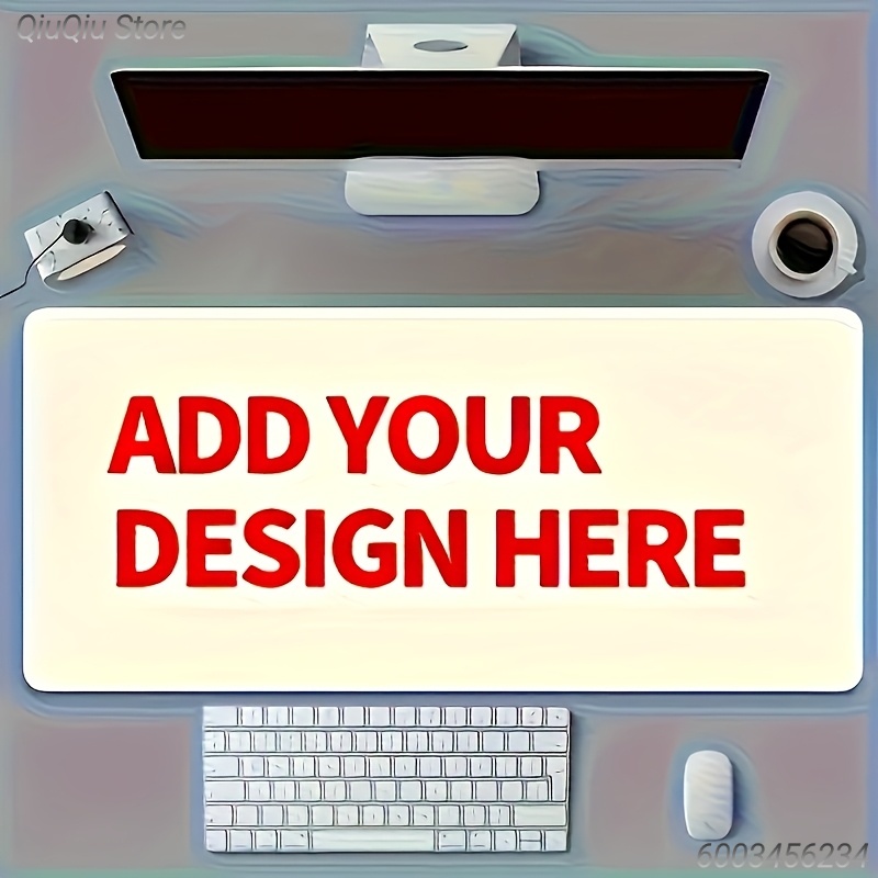 Gaming Keyboard And Mouse Pad - カスタマイズされた写真マウスパッド、パーソナライズされた画像入り大型デスクマット、滑り止め防水ゲーミングキーボードマット、友人へのカスタム写真ギフト