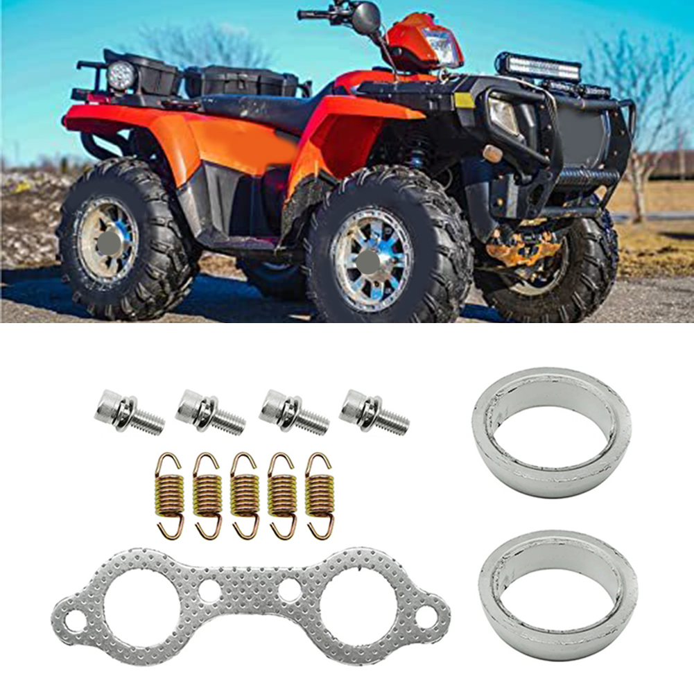 Gasket Mount Kit - ポラリスフロンティア ATV 交換部品用マフラーガスケットキット ATV 排気修理金属用取り付けボルトが含まれています