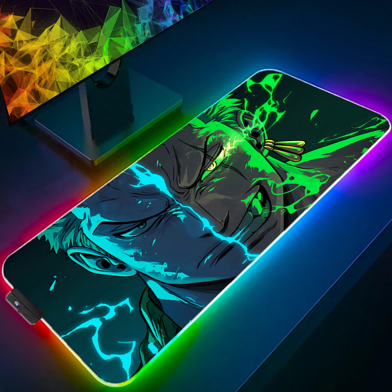 Gaming Keyboard Noise - ワンピースゾロマウスパッド RGB ゲームアクセサリー Gabinete ゲーマー PC