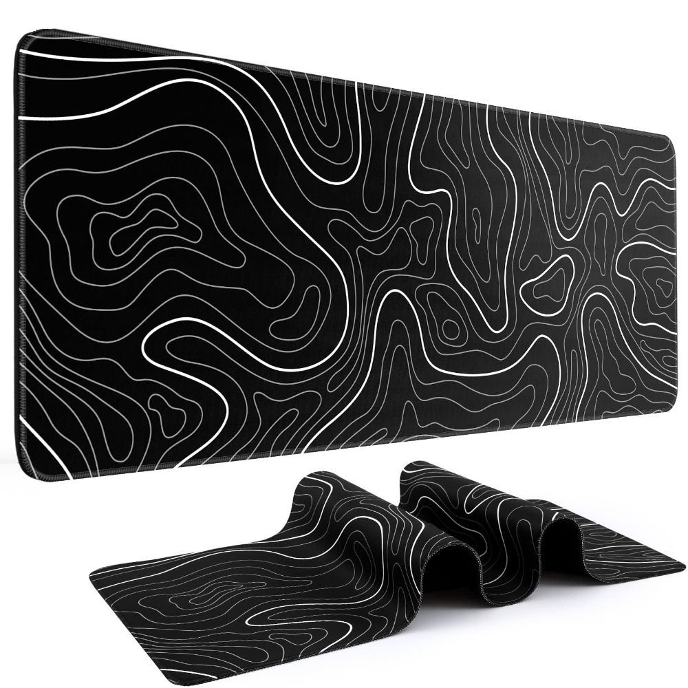 Gaming Keyboard And Mouse Pad - プロ仕様ゲーミング地形形状ゲーミングマウスパッド滑り止め耐摩耗性オフィスキーボードデスクマットテーブルマットオフィス用