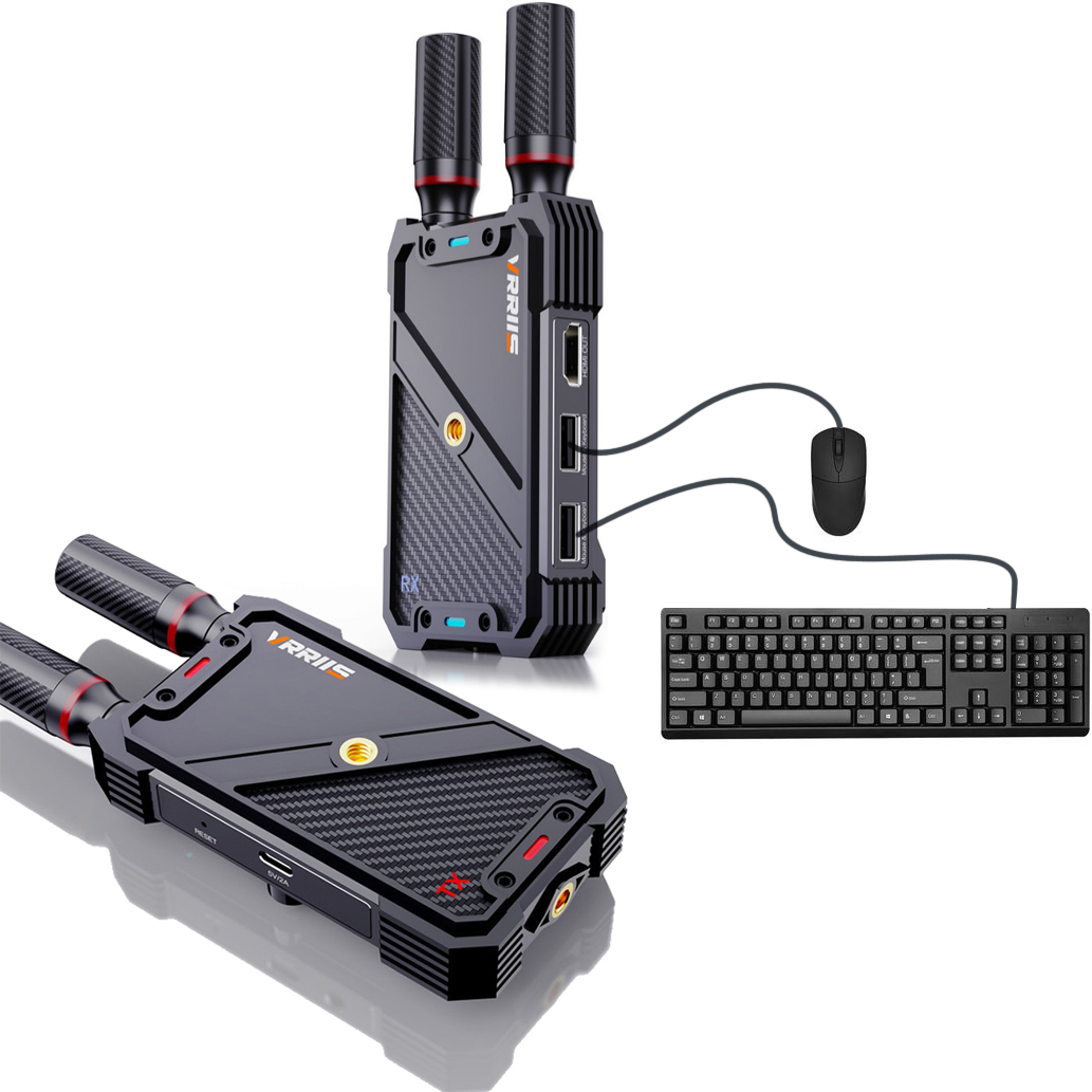 Gaming Keyboard Wireless - VRRIIS WL082K 400m ワイヤレスHDMI KVMエクステンダー ビデオ送信機と受信機