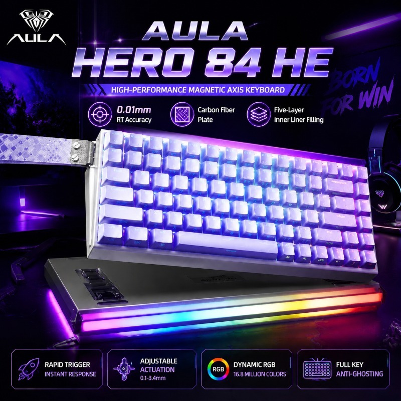 AULA HERO84 磁気式ゲーミングメカニカルキーボード - Gaming Keyboard Mechanical のレビューと価格