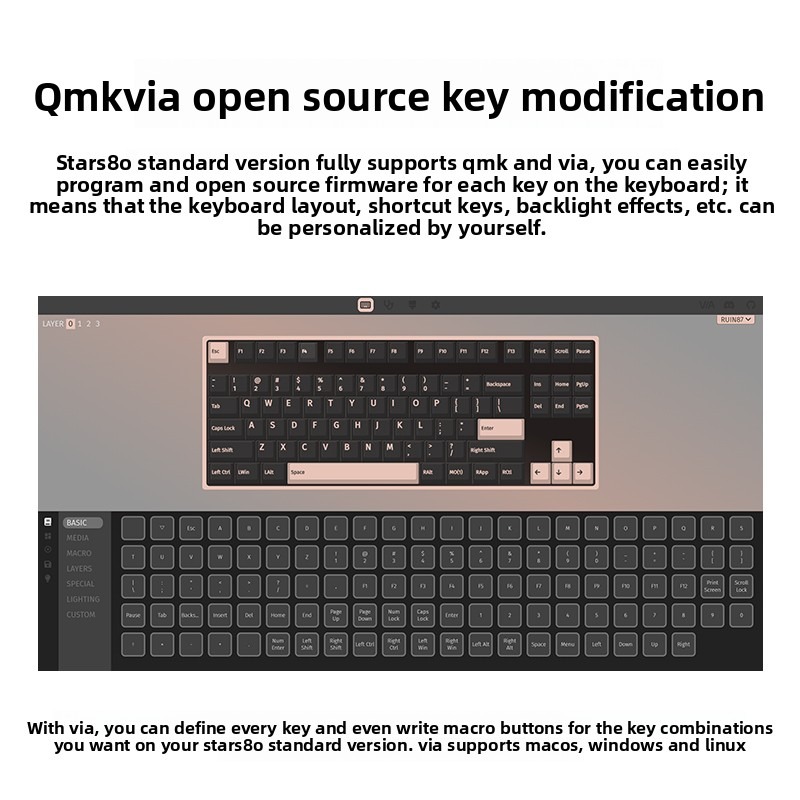 WEIKAV STARS80 TKL メカニカルキーボード  - Keyboard Gaming Mac のレビューと価格