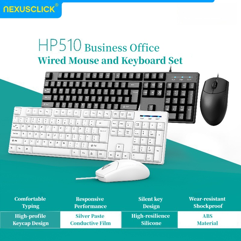 NexusClick 有線オフィスキーボードマウスコンボ、頑 - Gaming Keyboard Expensive のレビューと価格