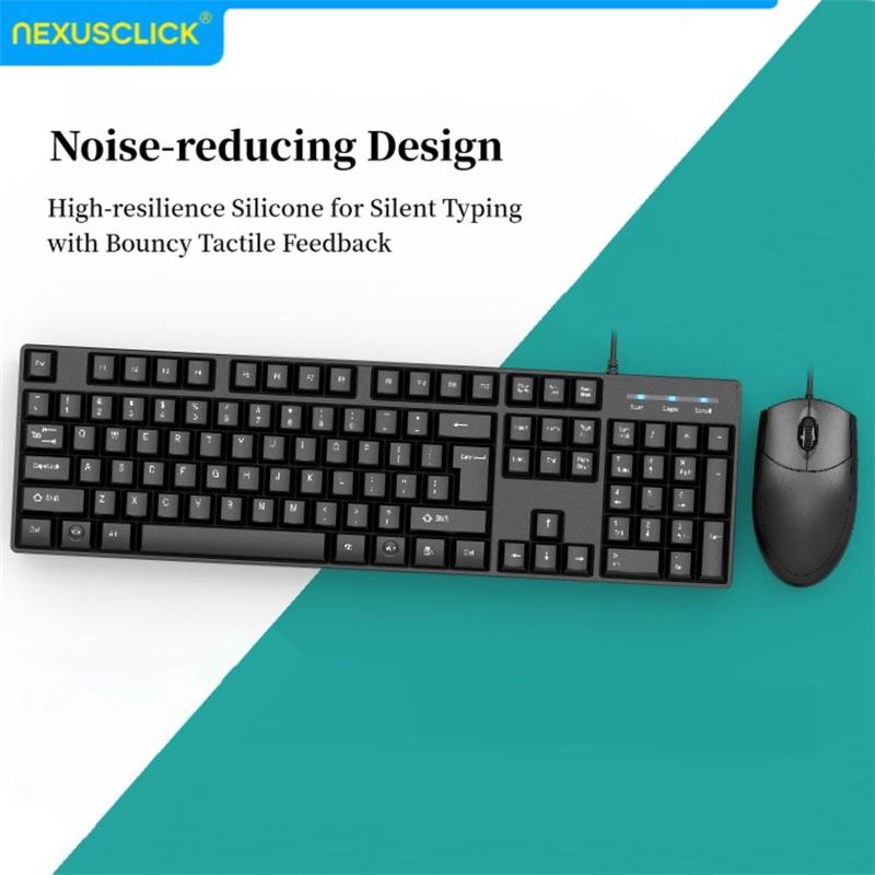 NexusClick 有線オフィスキーボードマウスコンボ、頑 - Gaming Keyboard Expensive のレビューと価格