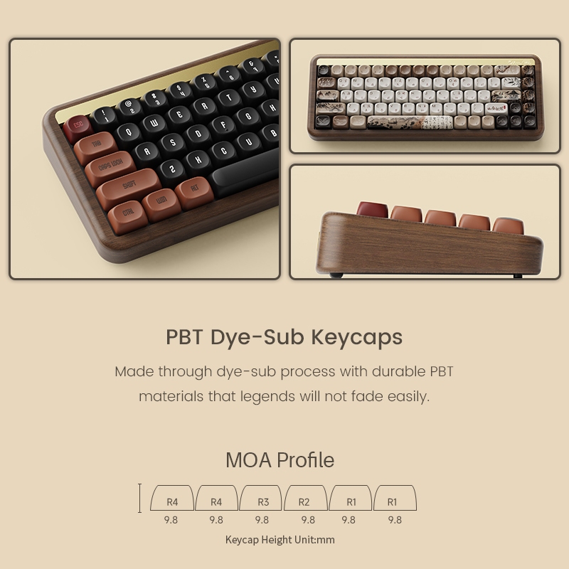 Akko MU01 木製メカニカルキーボード 75% RGB - Gaming Keyboard Wireless のレビューと価格