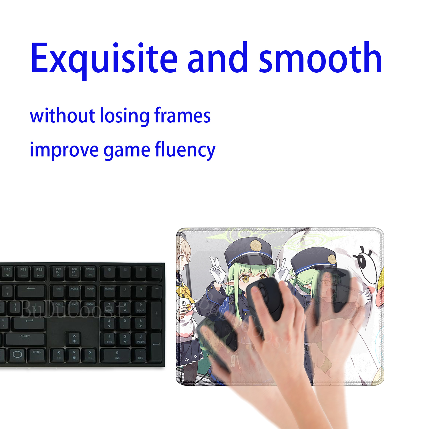 橘乃珠 橘ひかり ブルーアーカイブ 小型マウスパッド PCゲ - Gaming Keyboard Blue のレビューと価格