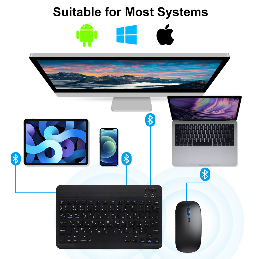 Bluetooth キーボードとマウス iPad Xiaom - Gaming Keyboard Mouse Wireless のレビューと価格