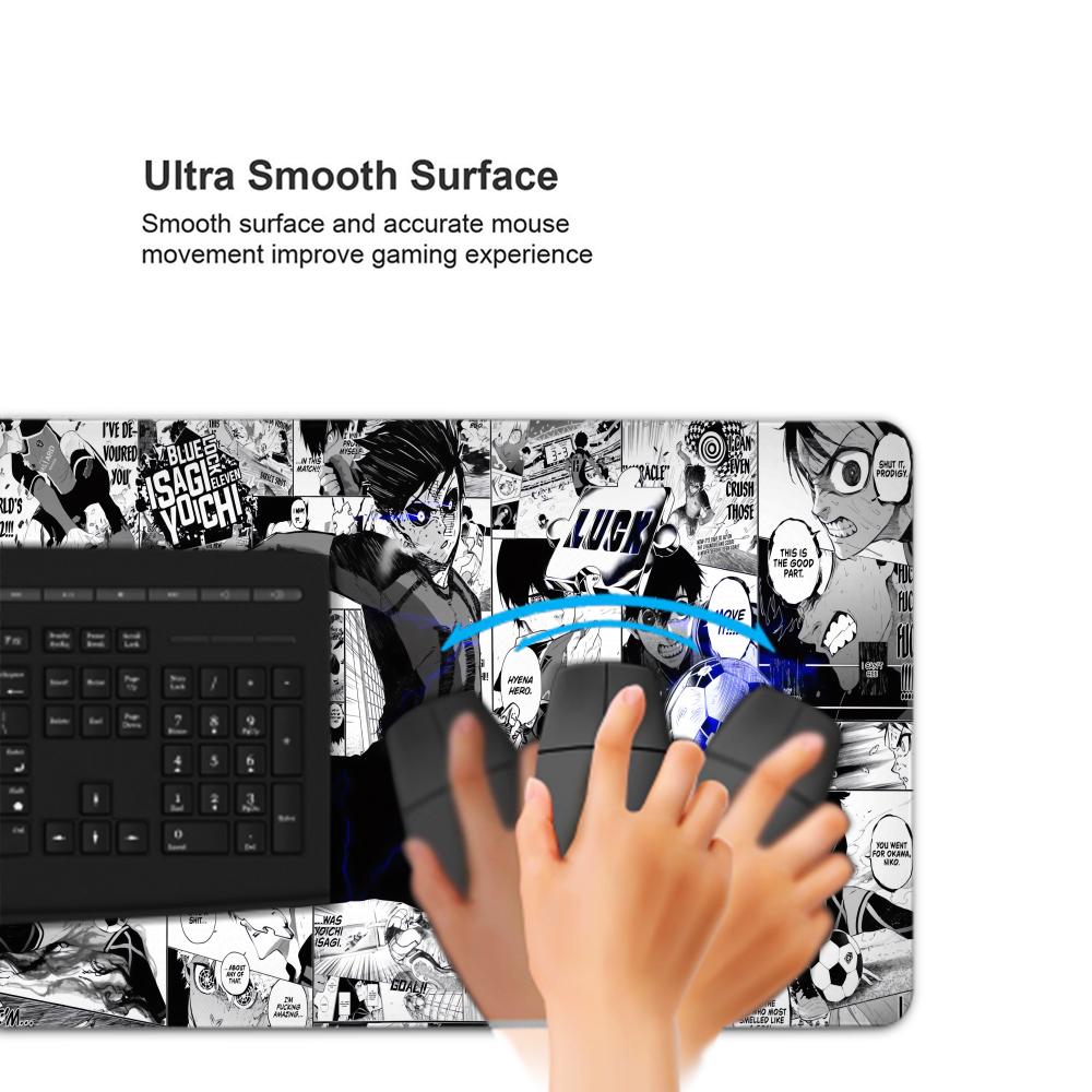 黒と白のアニメマウスパッドPC XXLゲーマーキャビネットマ - Gaming Keyboard Blue のレビューと価格