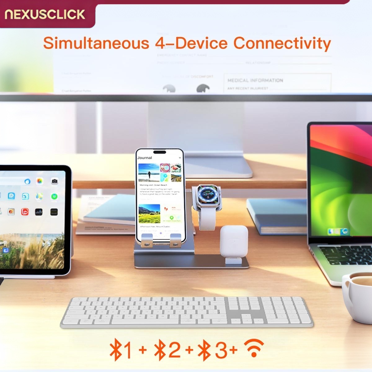 NexusClick 109キー スリム デュアルモード ワ - Keyboard Gaming Mac のレビューと価格