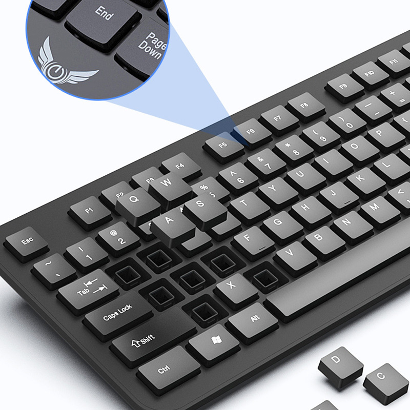 2.4Gワイヤレスキーボードマウスセット 104キー標準キー - Gaming Keyboard Mouse Wireless のレビューと価格