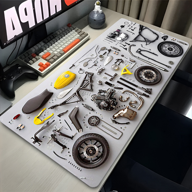 分解図 ゴム製マウスパッド マウスパッド XXL ゲームアク - Gaming Keyboard And Mouse Pad のレビューと価格