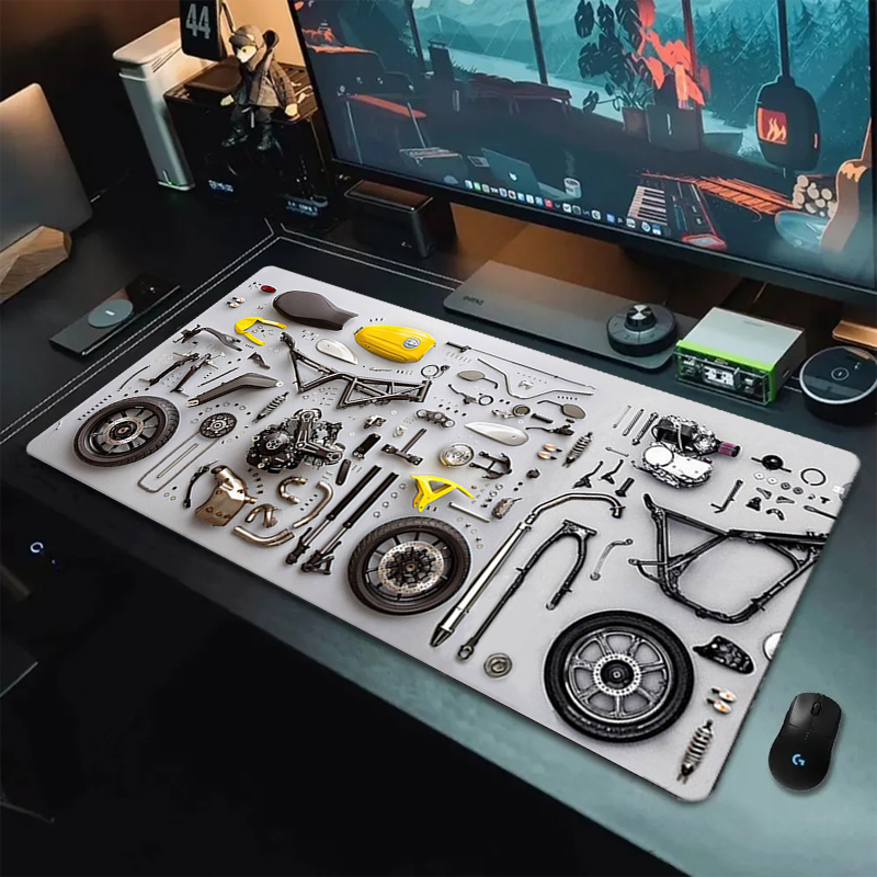 分解図 ゴム製マウスパッド マウスパッド XXL ゲームアク - Gaming Keyboard And Mouse Pad のレビューと価格