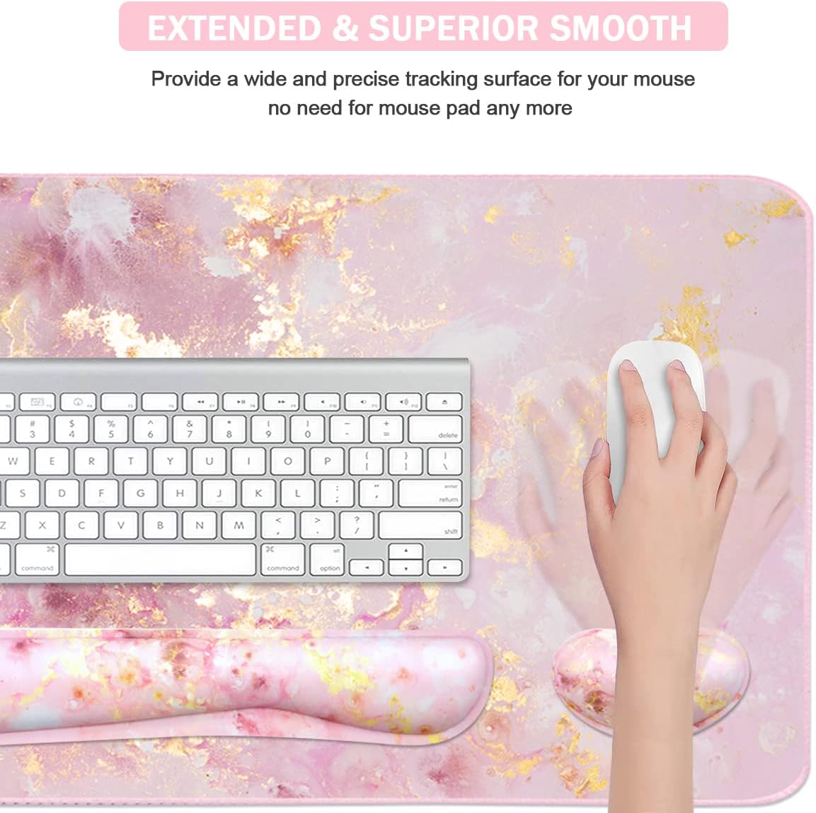 大型ゲーミングマウスパッド、キーボードリストレストとマウスリ - Gaming Keyboard And Mouse Pad のレビューと価格
