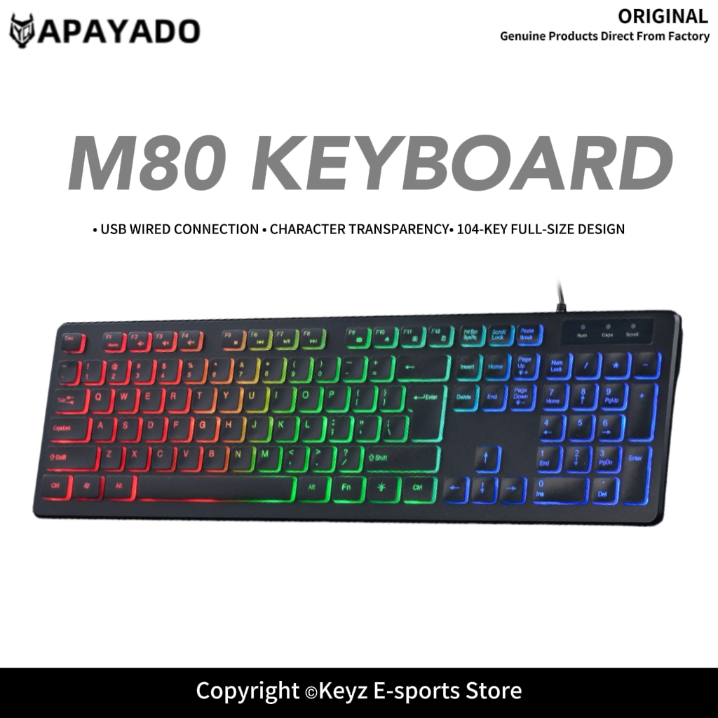 M80 超薄型有線ゲーミングキーボード APAYAD0 LE - Keyboard Gaming Mac のレビューと価格