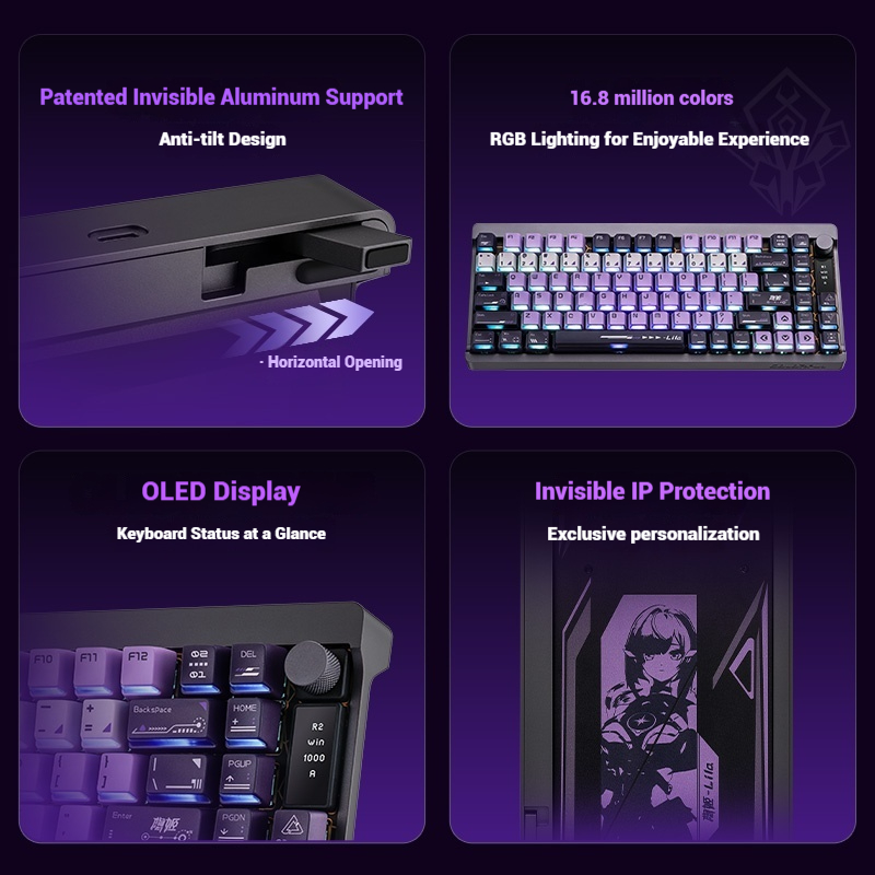 カラフルなStarChase 87磁気スイッチキーボードRG - Gaming Keyboard Mechanical のレビューと価格